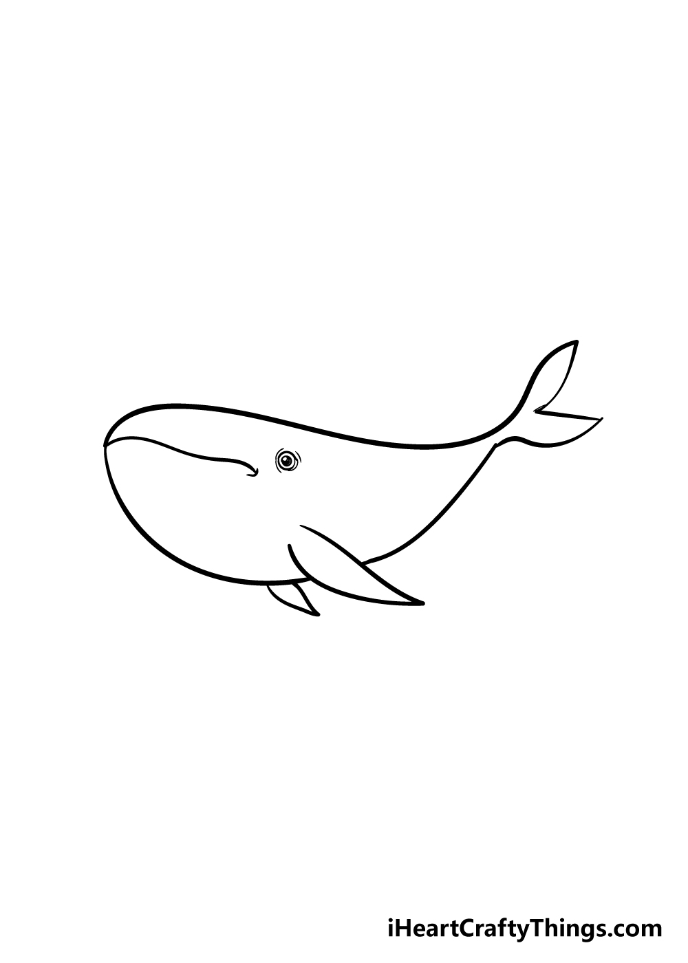 Whale Drawing Made Easy - How To Draw A Whale Step By Step