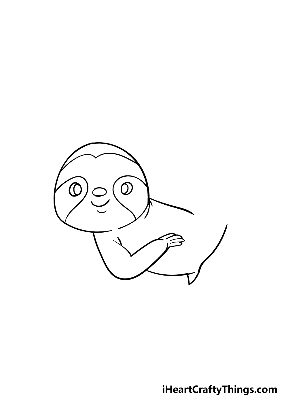 sloth drawing step 4