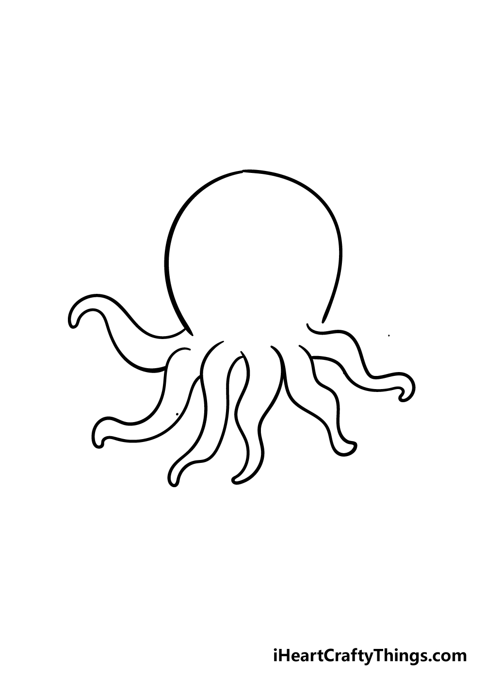 octopus drawing step 4
