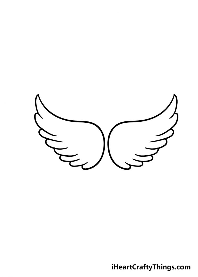 Angel Wings Drawing How To Draw Angel Wings Step By Step
