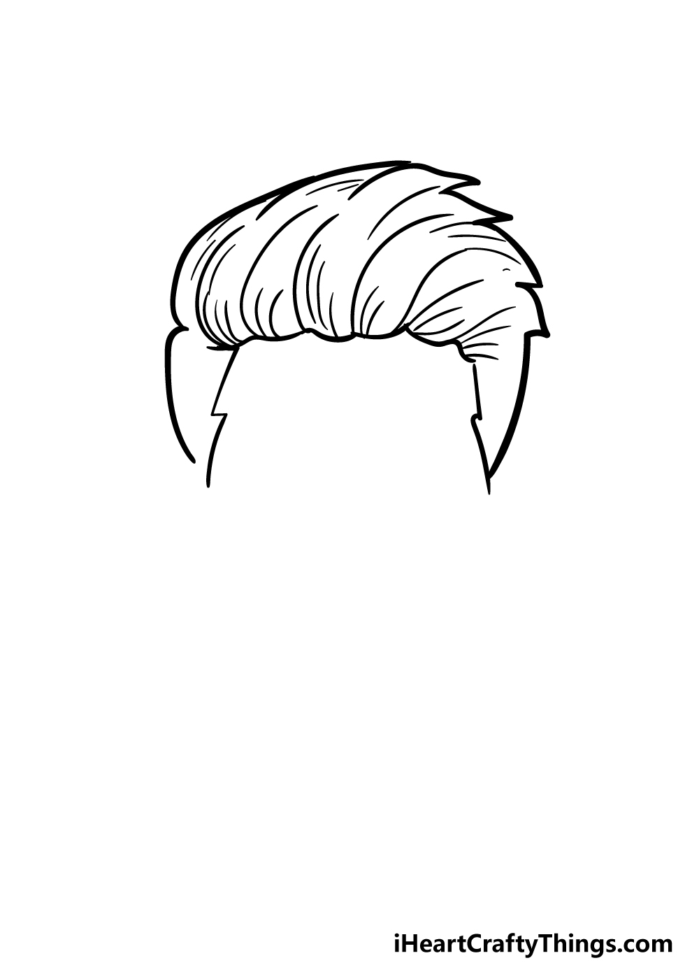 boy's hair drawing step 4