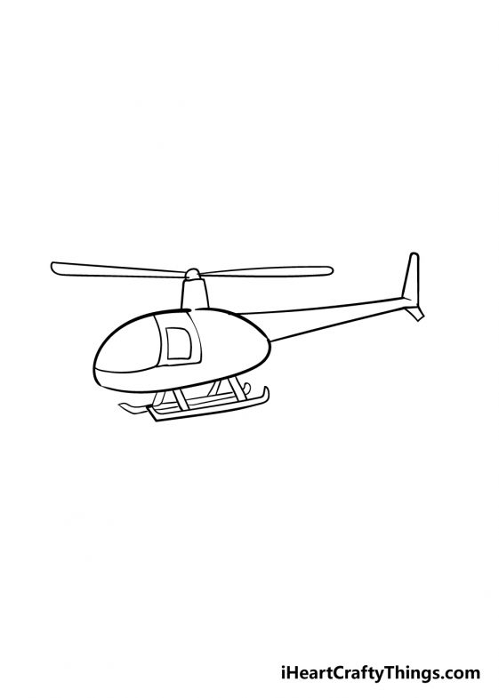 Helicopter Drawing - How To Draw A Helicopter Step By Step