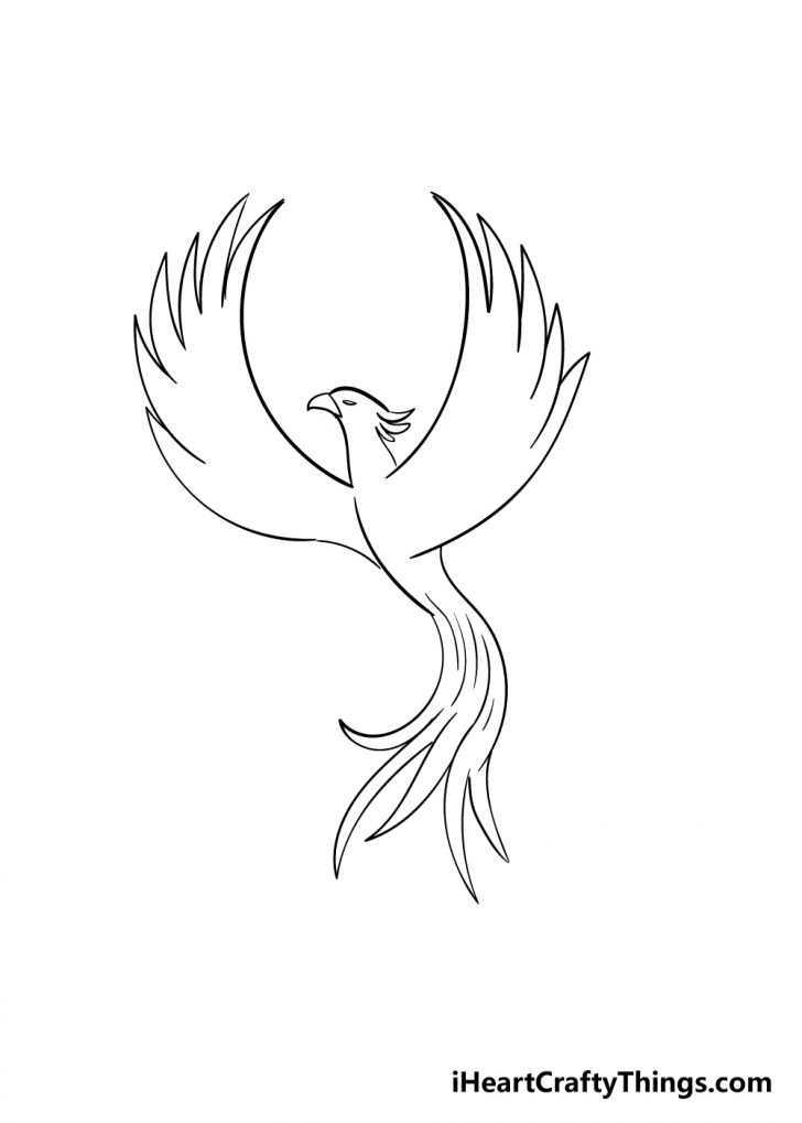 Phoenix Drawing How To Draw A Phoenix Step By Step