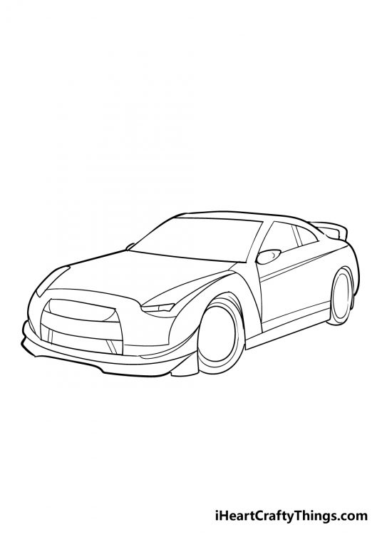 Racecar Drawing - How To Draw A Racecar Step By Step