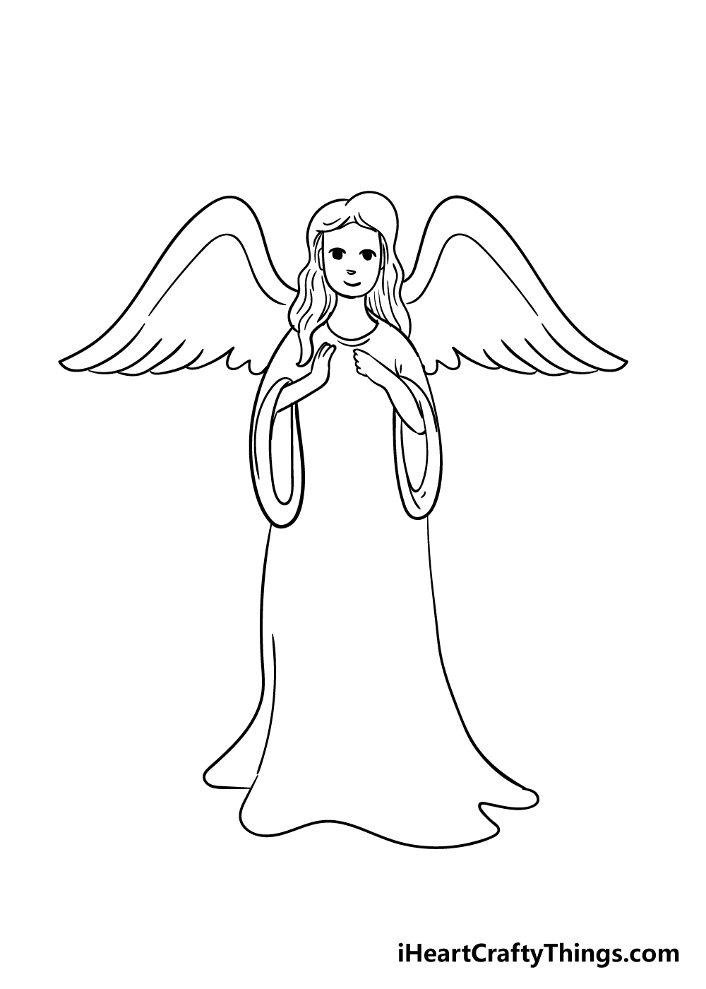 simple angel sketch