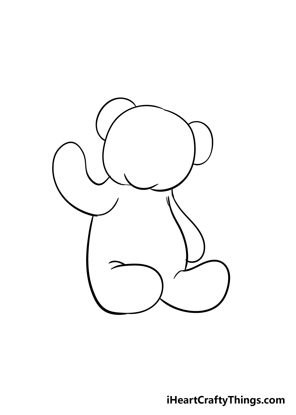 teddy bear drawing step 5