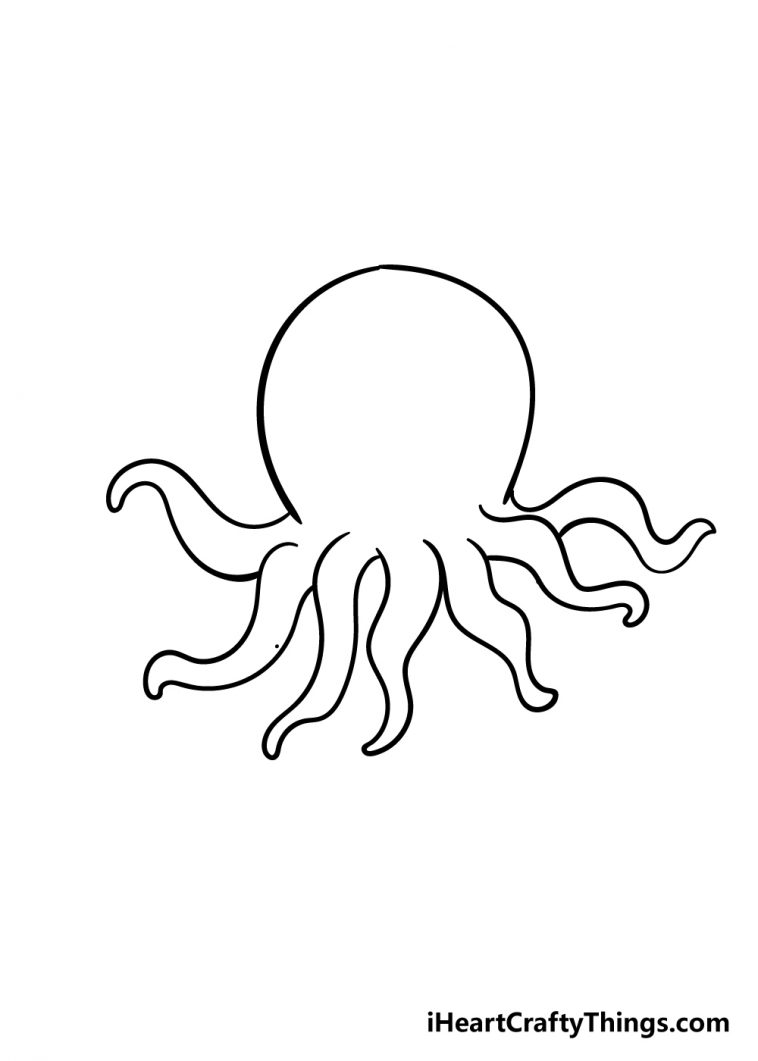 Octopus Drawing - How To Draw An Octopus Step By Step