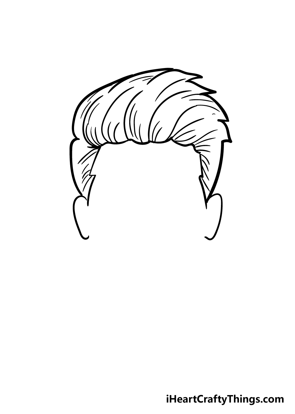 Boy's Hair Drawing - How To Draw Boy's Hair Step By Step