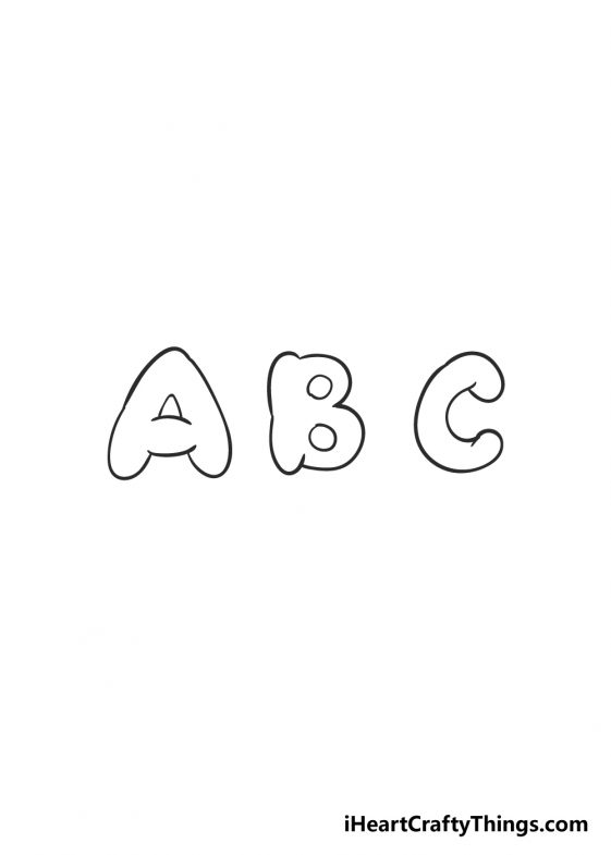 Bubble Letters Drawing How To Draw Bubble Letters Step By Step