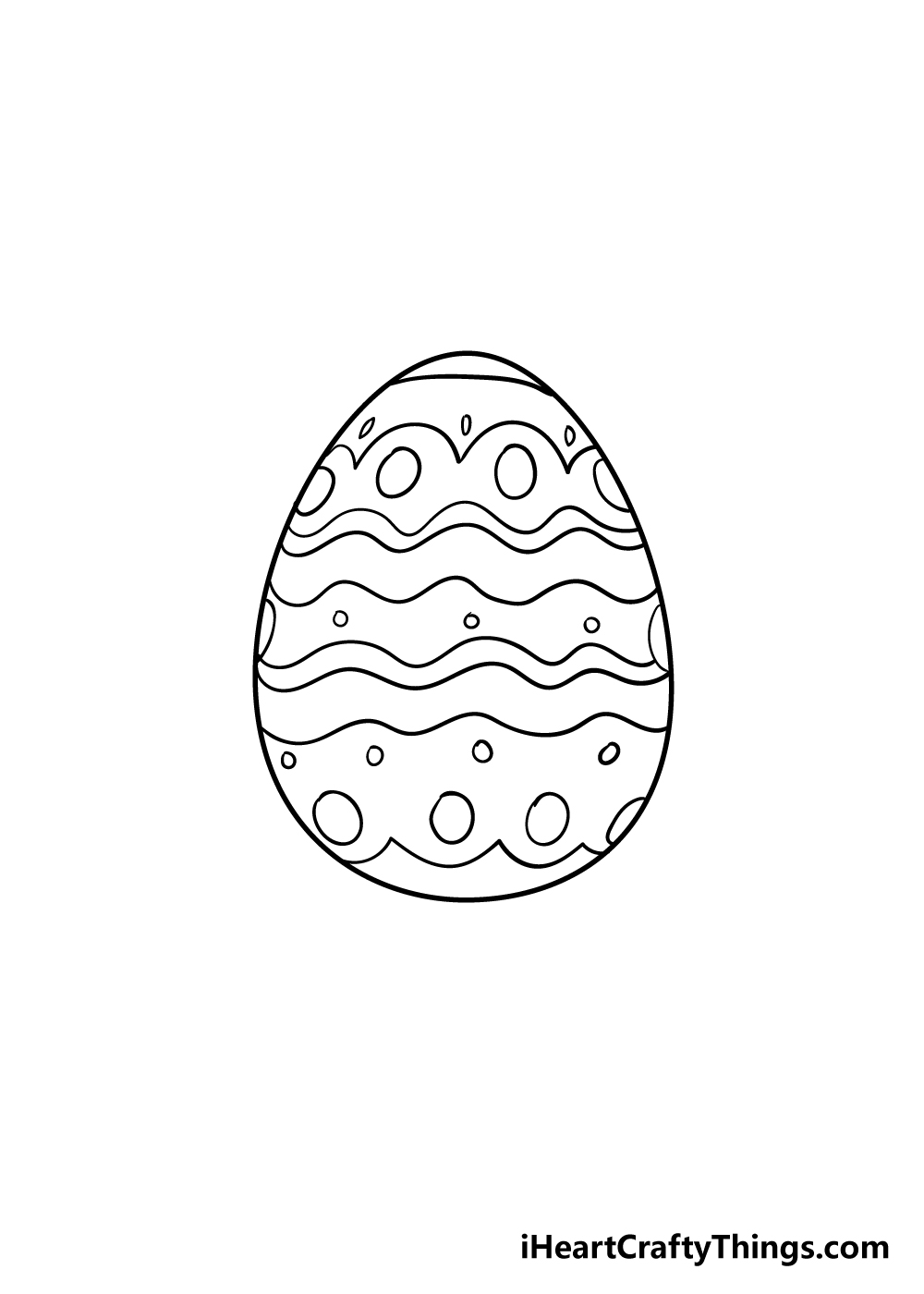 Easter egg drawing step 5