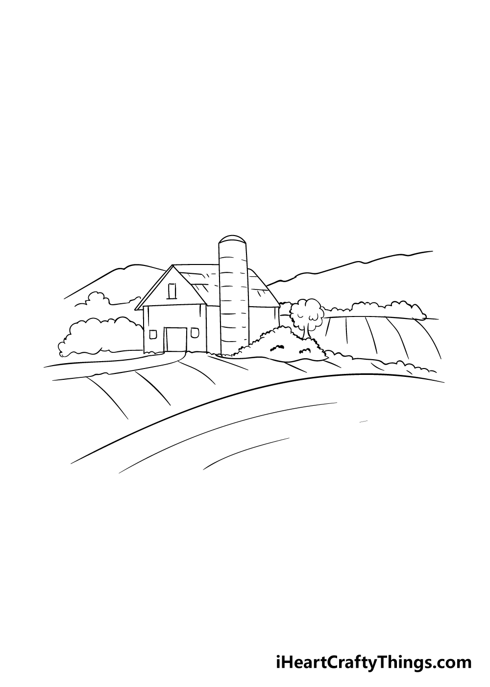 How To Draw A Farm Step By Step Drawing Guide By Dawn Dragoart 
