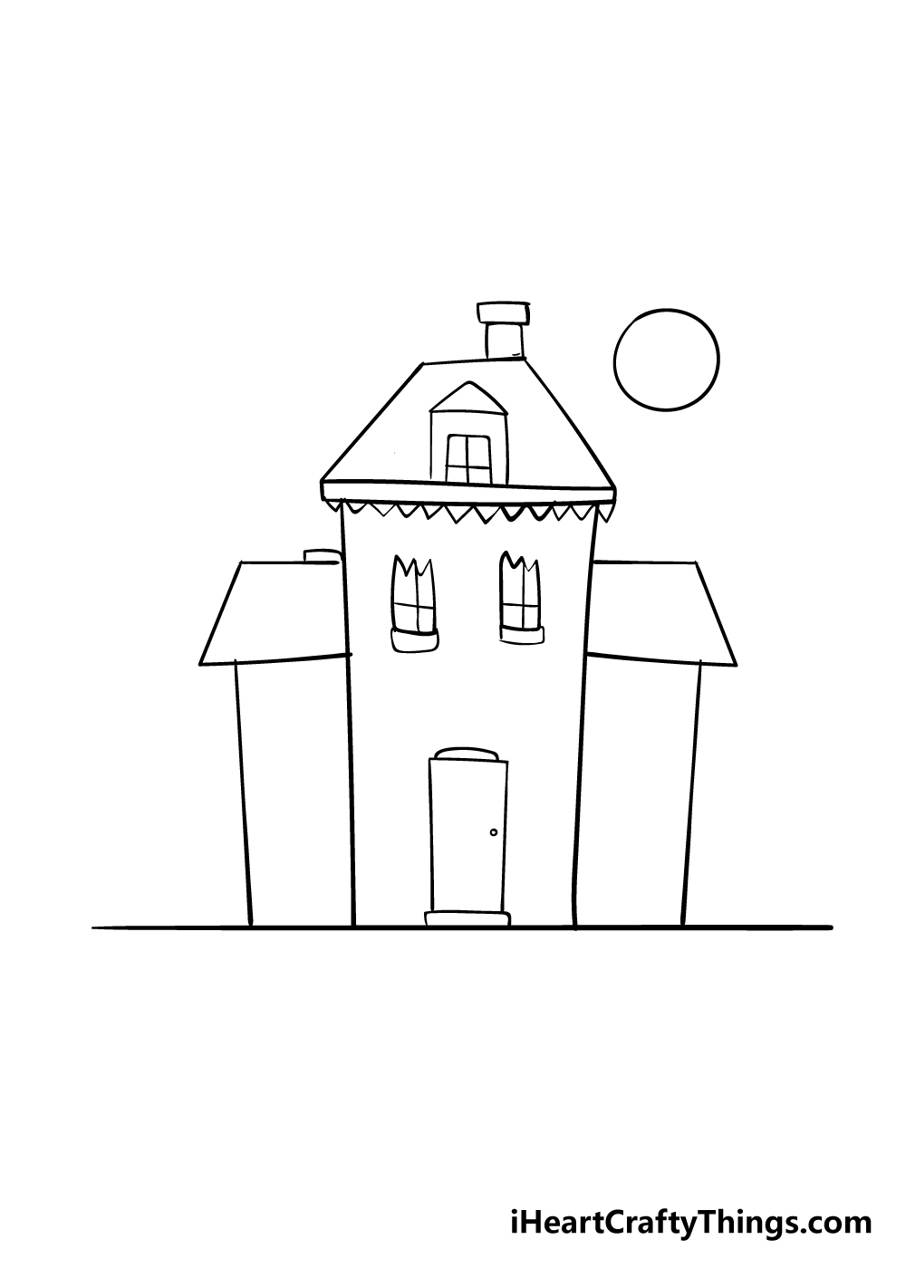 Simple Haunted House Drawings HD Png Download  Transparent Png Image   PNGitem