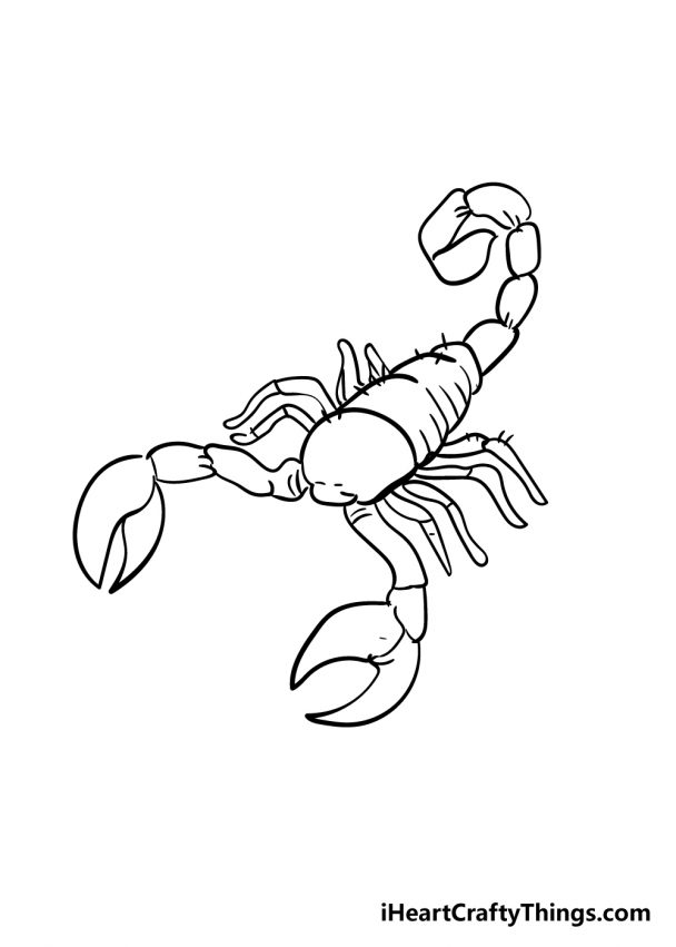 Scorpion Drawing - How To Draw A Scorpion Step By Step