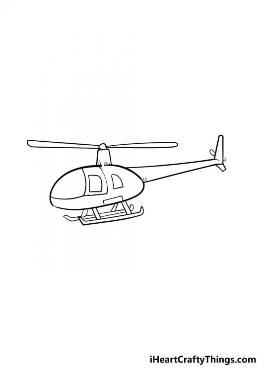 Helicopter Drawing - How To Draw A Helicopter Step By Step