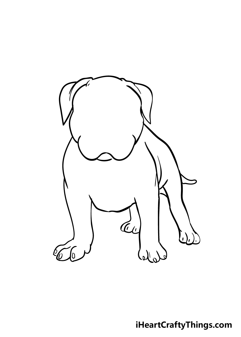 how to draw a mean pitbull