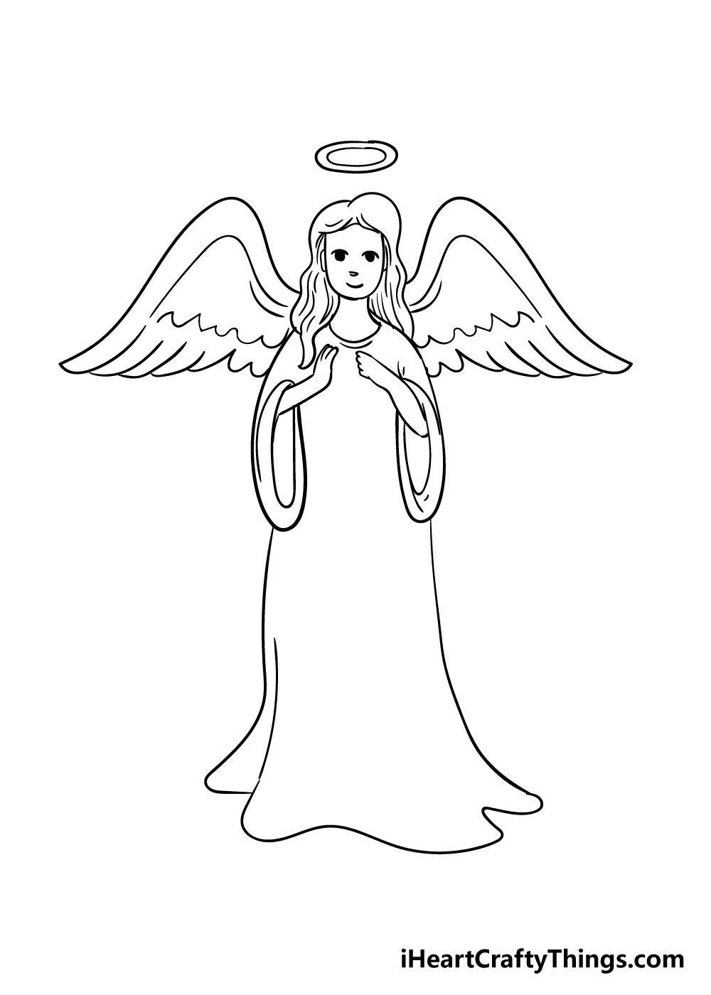 Simple Angel Drawings For Kids