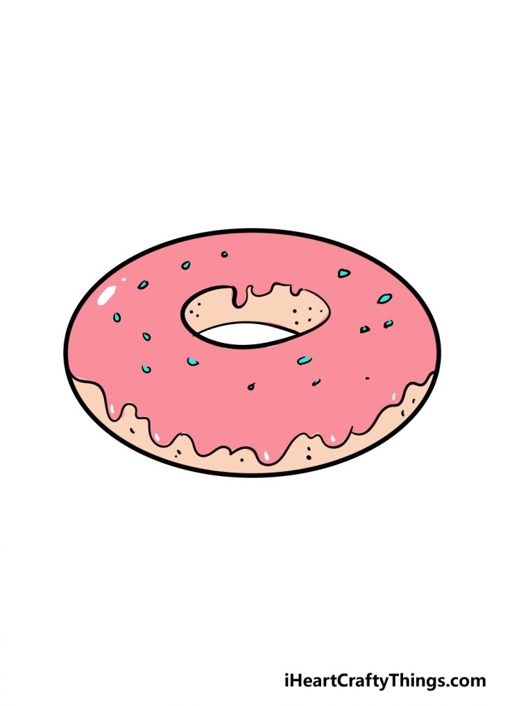 Donut Drawing How To Draw A Donut Step By Step