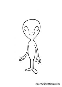 Alien Drawing - How To Draw An Alien Step By Step