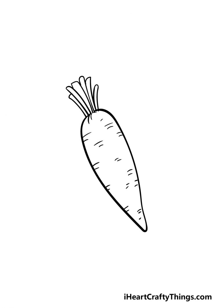 Carrot Drawing - How To Draw A Carrot Step By Step