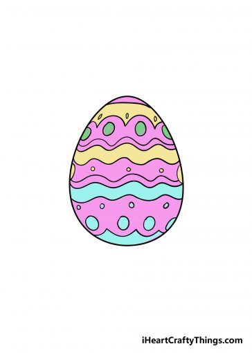 Easter egg drawing step 6