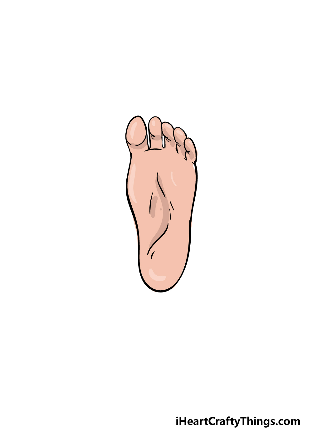 foot drawing step 6