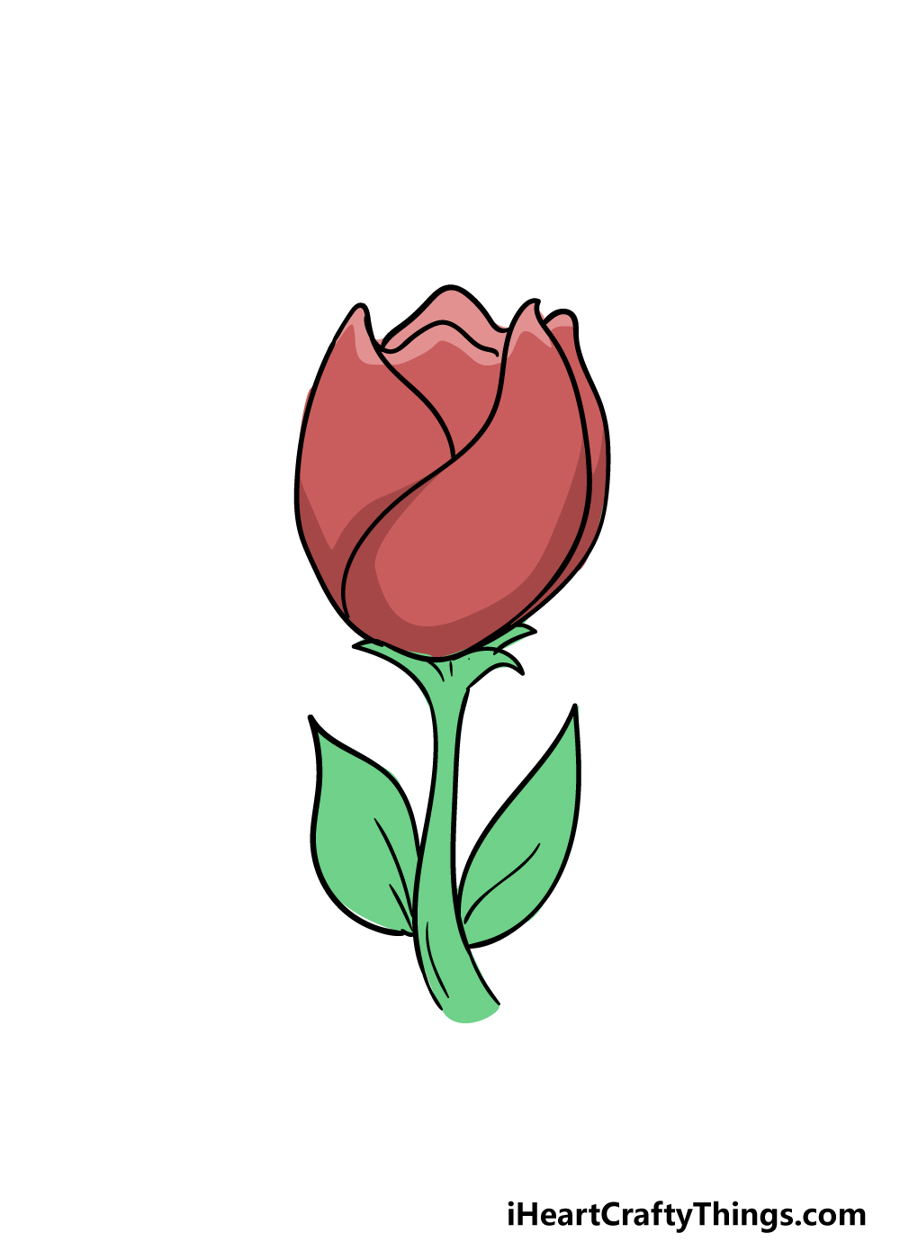 vẽ hoa tulip bước 7