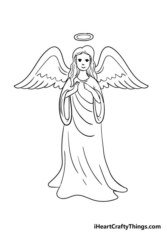 Angel Drawing - How To Draw An Angel Step By Step