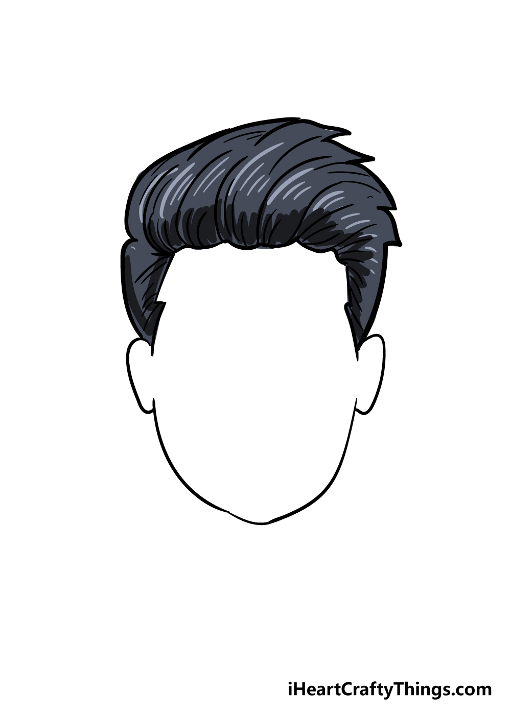 Boy's Hair Drawing - How To Draw Boy's Hair Step By Step