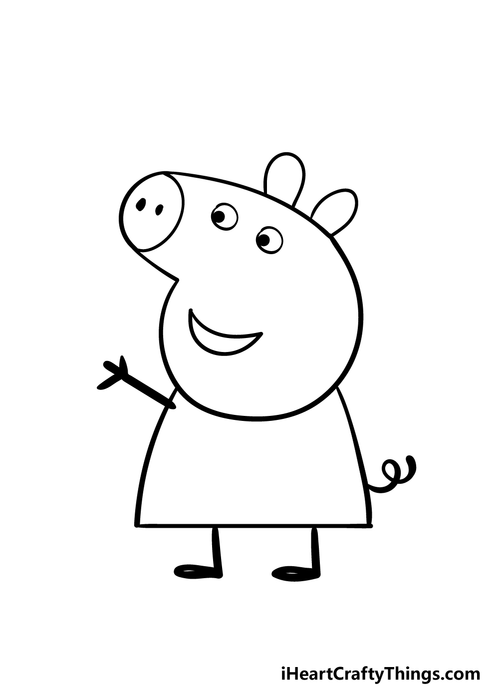 peppa pig vẽ bước 7