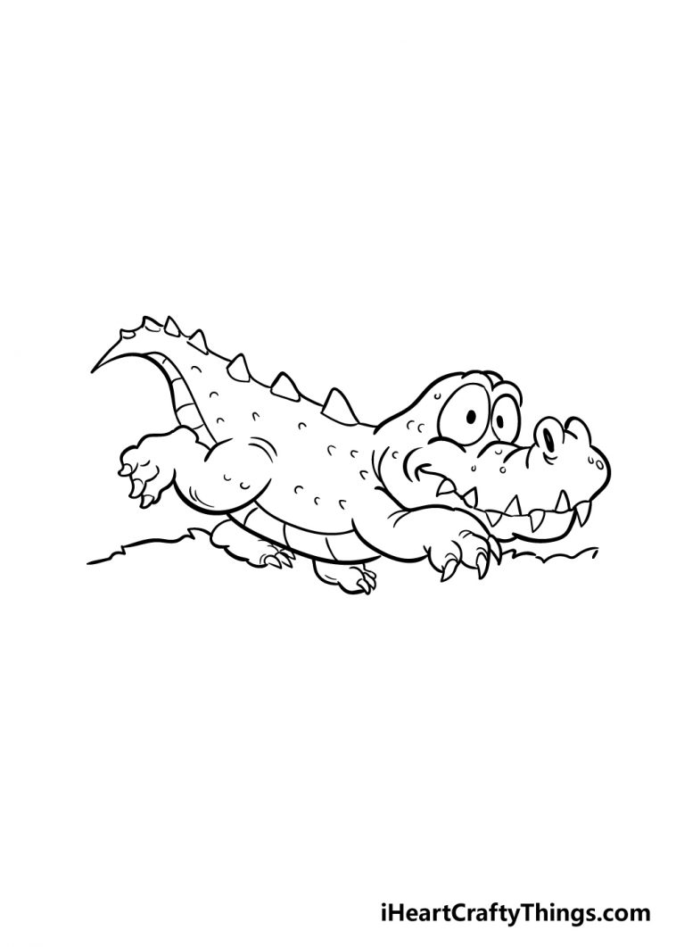 Crocodile Drawing - How To Draw A Crocodile Step By Step