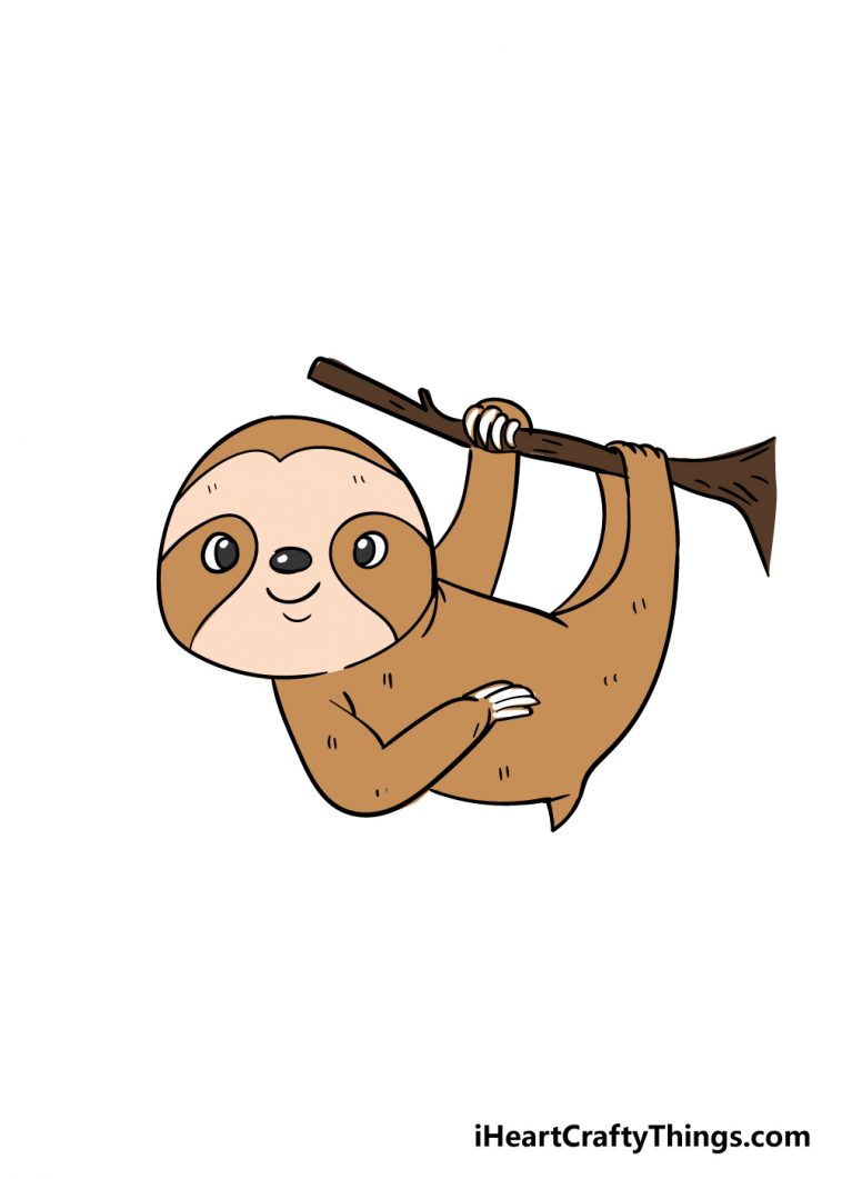 Sloth Drawing - How To Draw A Sloth Step By Step