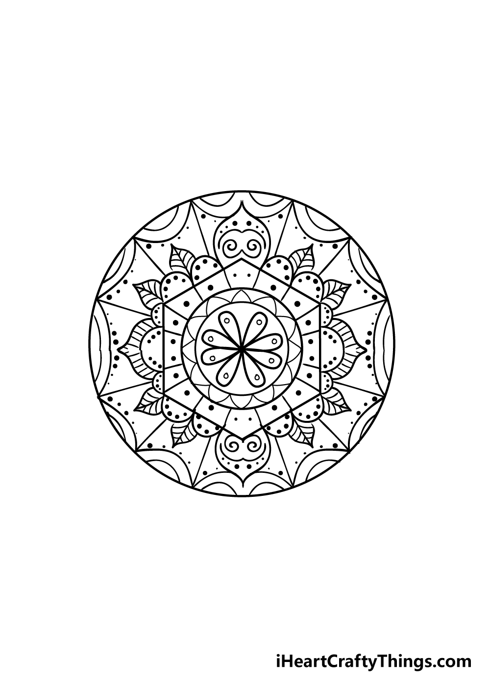 mandala drawing step 8