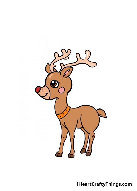 Reindeer Drawing - How To Draw A Reindeer Step By Step