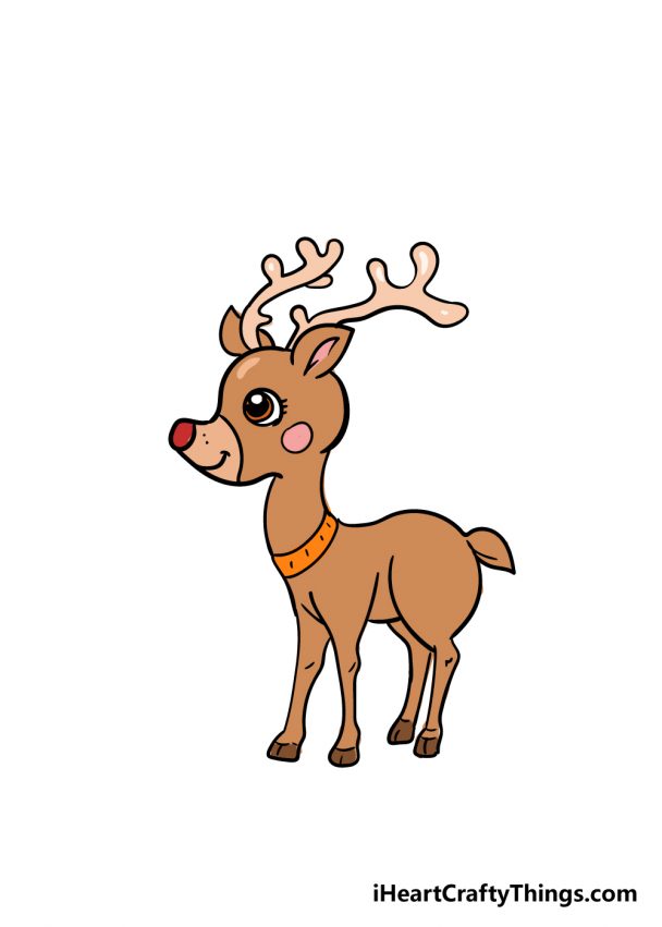 Reindeer Drawing - How To Draw A Reindeer Step By Step