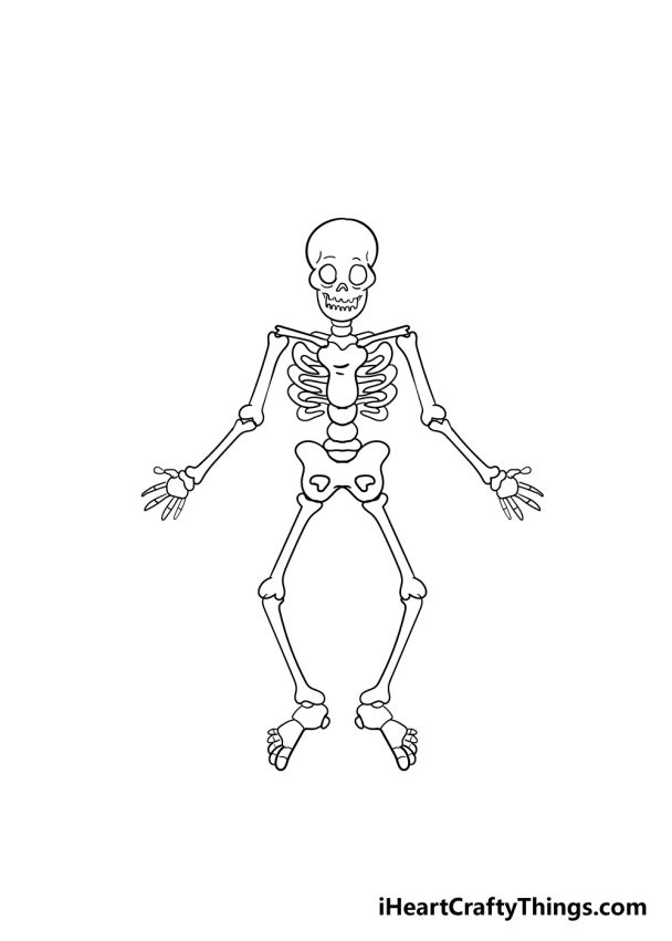 Skeleton Drawing - How To Draw A Skeleton Step By Step!