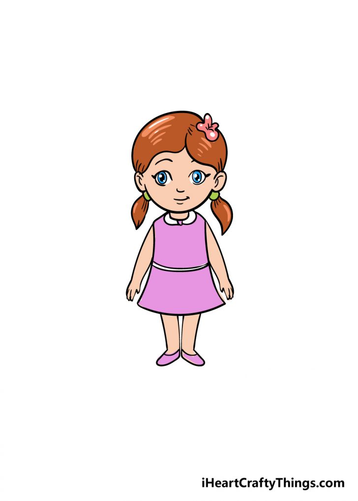 Cartoon Girl Drawing How To Draw A Cartoon Girl Step By Step