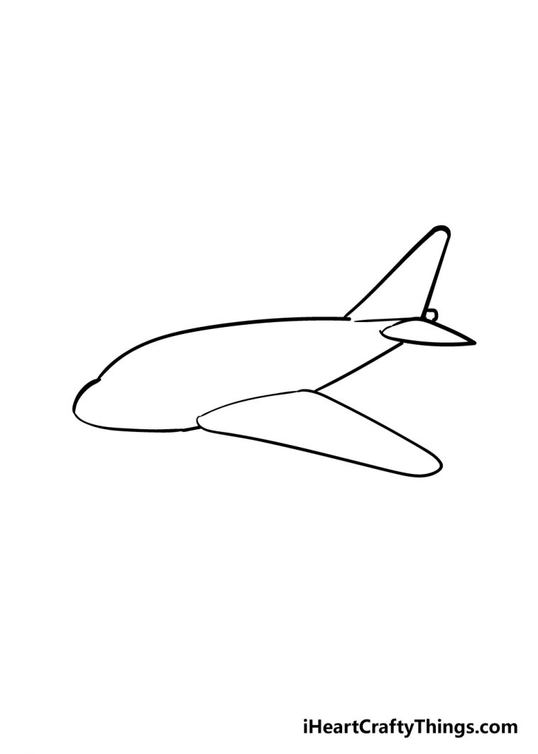 Airplane Drawing - How To Draw An Airplane Step By Step