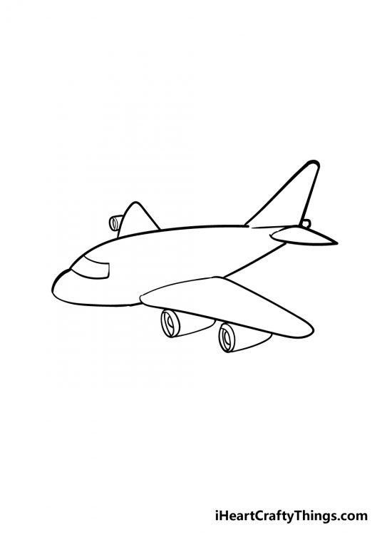 Easy Airplane Drawing