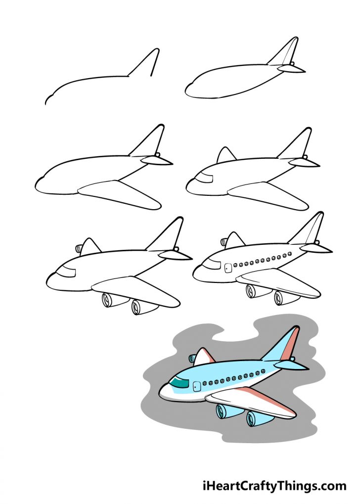 How To Draw Airplane Easy Step By Step For Beginners How To Draw Airplane Easy Step By Step For Beginners