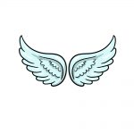 how to draw angel wings image