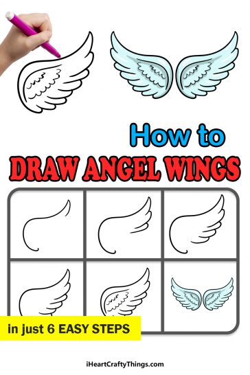 Angel Wings Drawing - How To Draw Angel Wings Step By Step