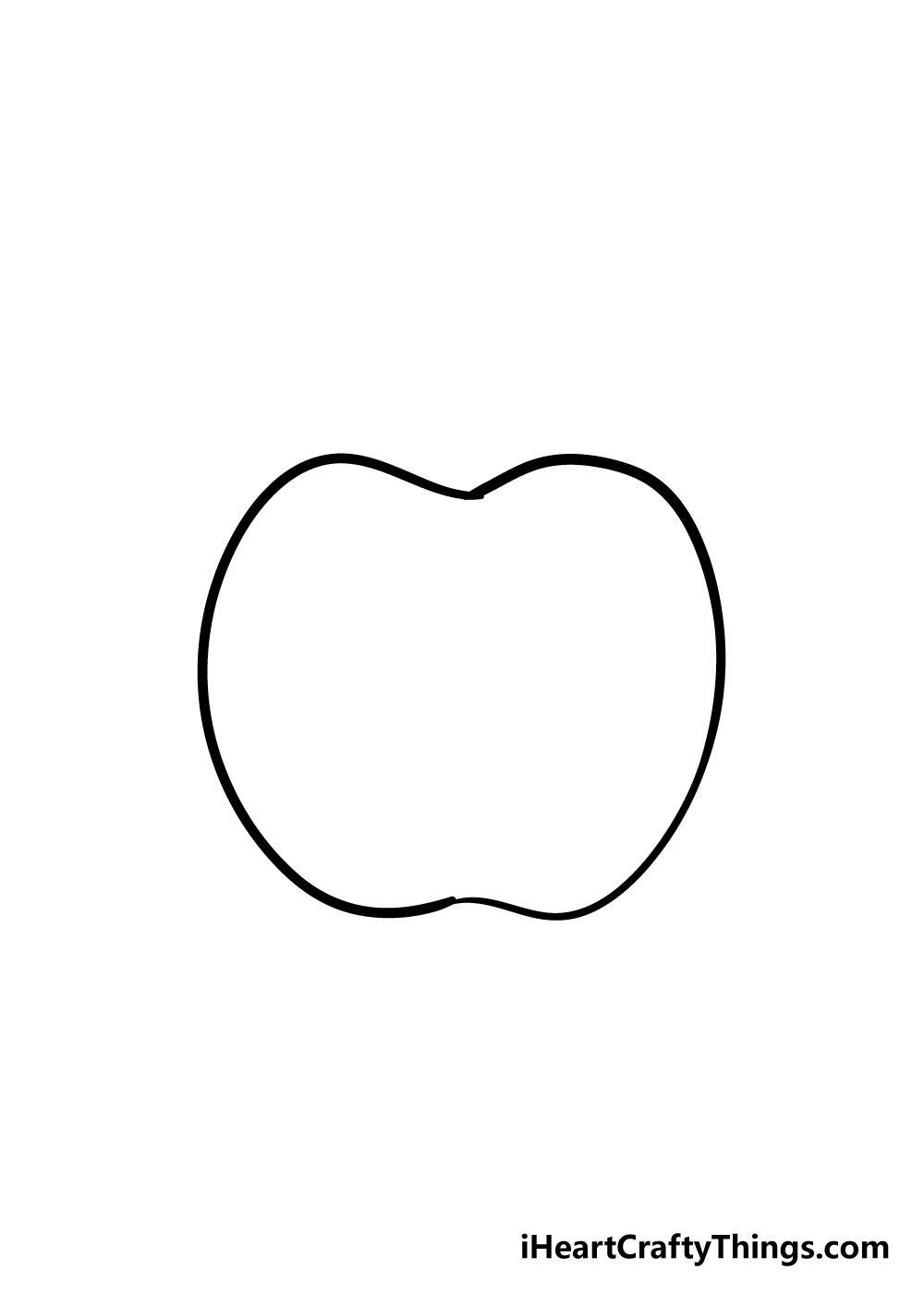 apple drawing step 2