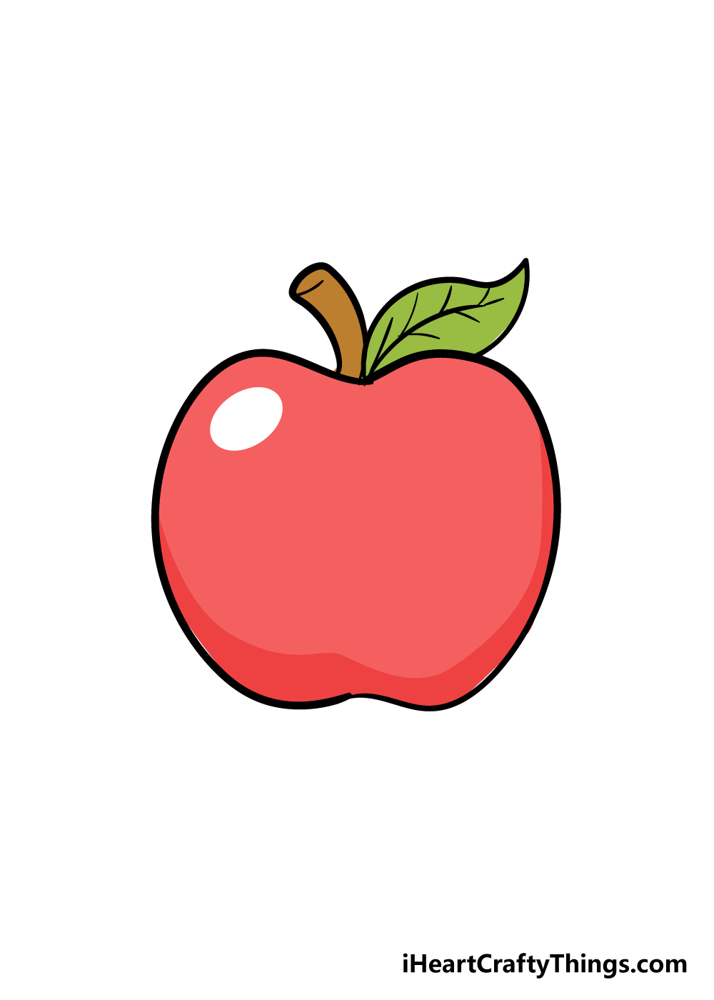 Apple Drawing - How To Draw An Apple Step By Step