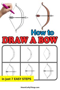 How To Draw A Bow & Arrow Step By Step - Simple Bow Drawing