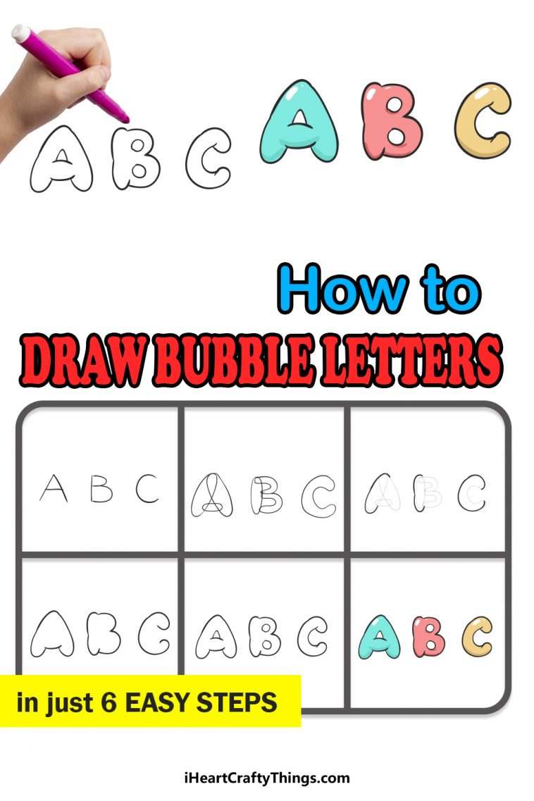 Bubble Letters Drawing - How To Draw Bubble Letters Step By Step