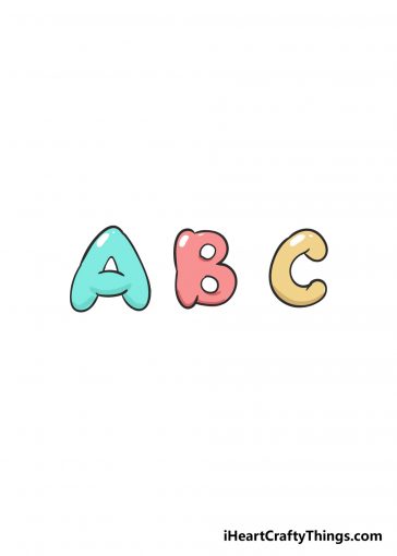 how to draw bubble letters image