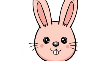 how to draw bunny face image