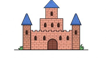 how to draw castle image