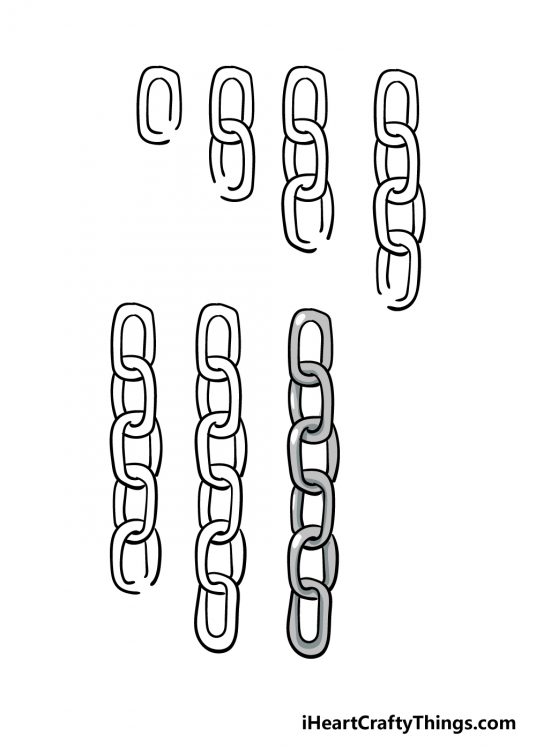 Chains Drawing How To Draw Chains Step By Step