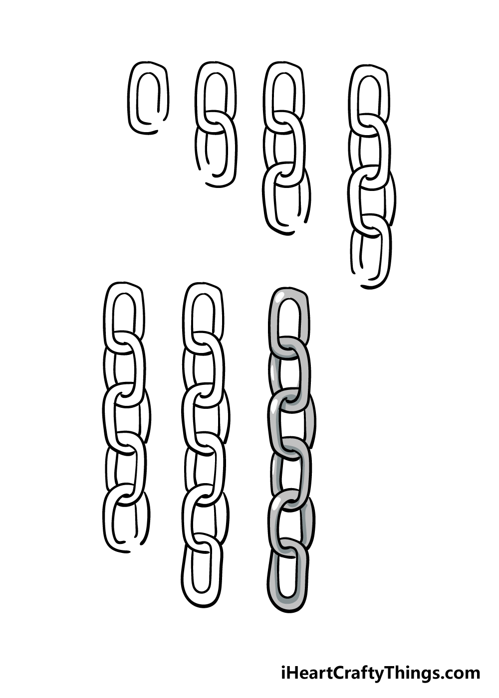 how to draw chains in 7 steps